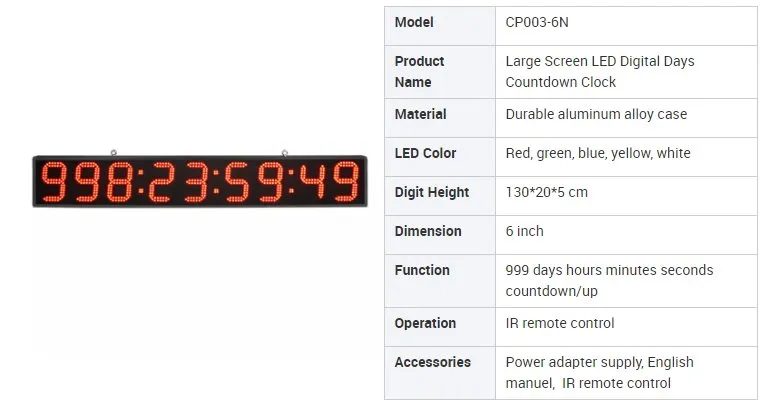 9 digits 4 inch countdown timer 9 digits 4 inch countdown timer