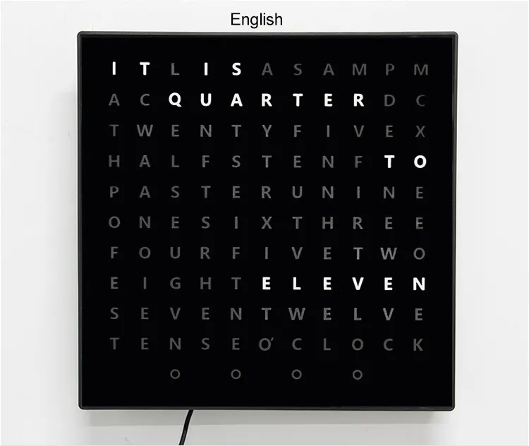 text display clock 7 text display clock 7