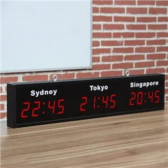 Digital World Time Zone veggklukkur